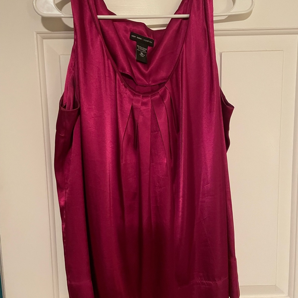 Pink Sleeveless silky Top New York & Company XL